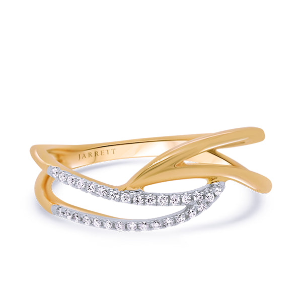 9ct Diamond Wave Promise Ring