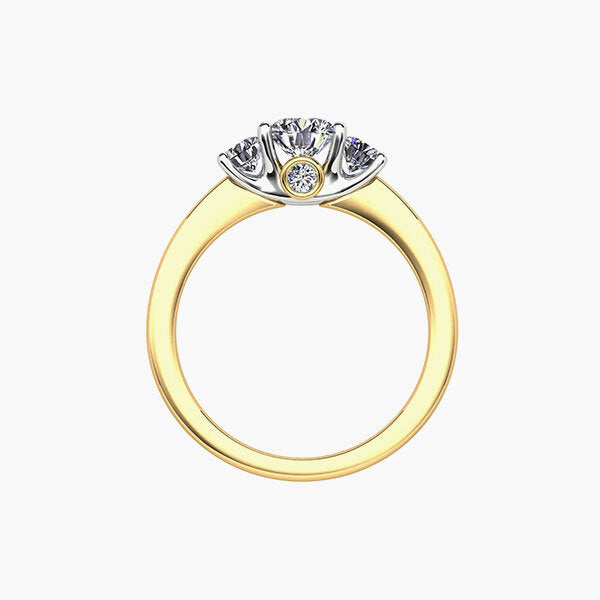 18ct 0.90ct Aurora®-Cut Diamond Trilogy Ring