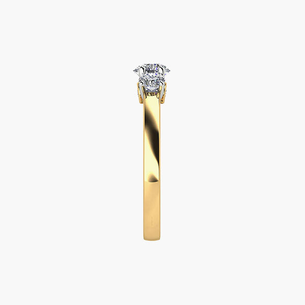 18ct 0.90ct Aurora®-Cut Diamond Trilogy Ring