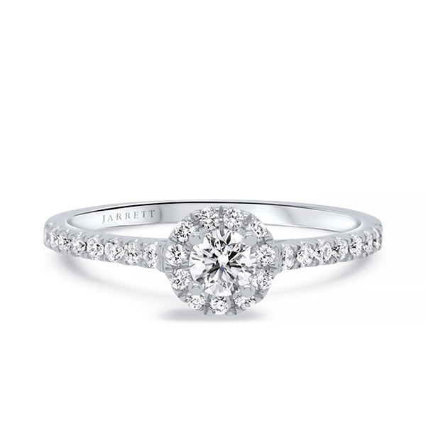 9ct Petite Diamond Halo Ring
