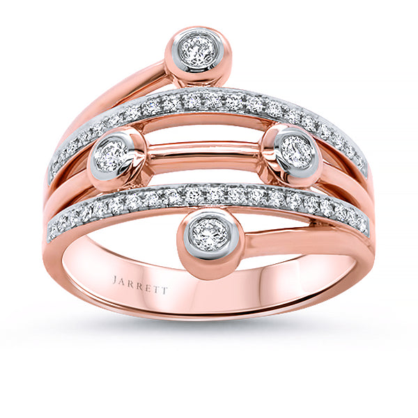 18ct Rose Gold Diamond Dress Ring