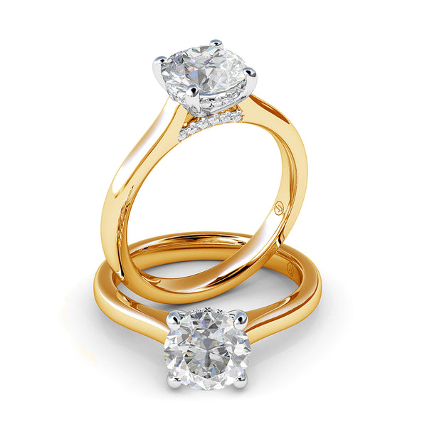 Eve Four Claw Diamond Solitaire Engagement Ring