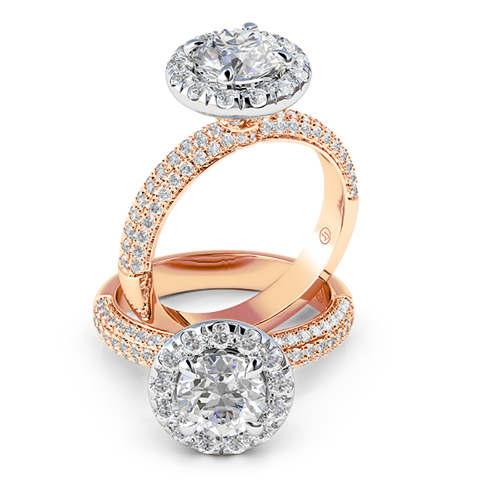 Grace Diamond Halo Engagement Ring