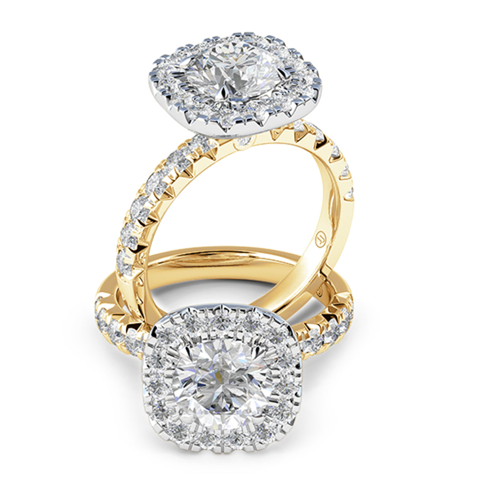 Alexandra Diamond Double Halo Engagement Ring