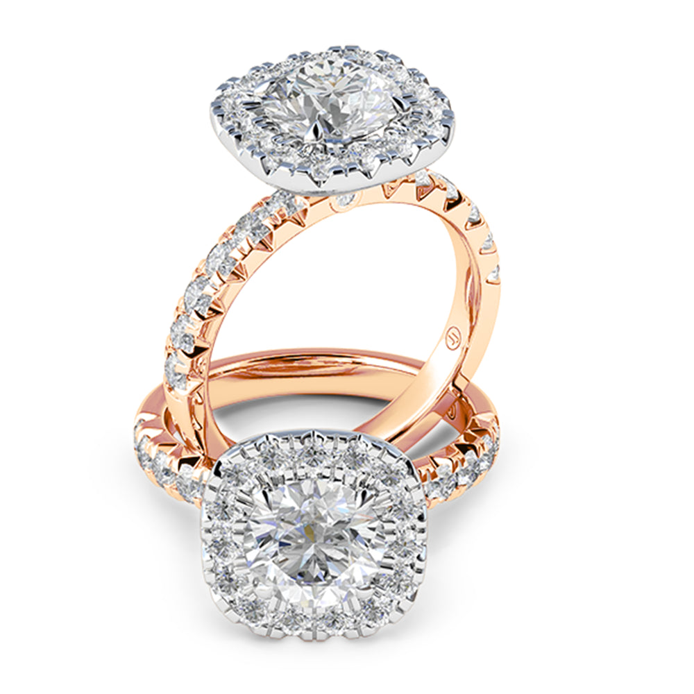 Alexandra Diamond Double Halo Engagement Ring
