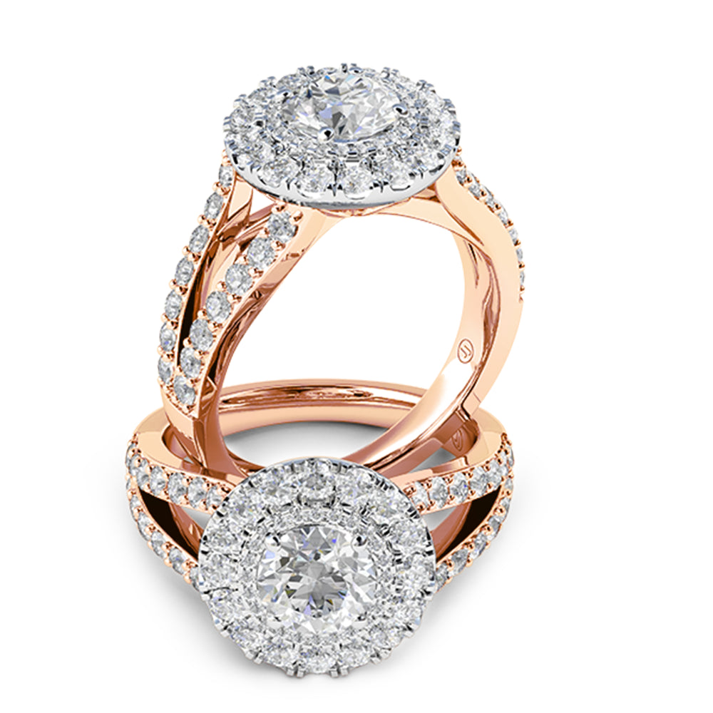 Aphrodite Diamond Double Halo Engagement Ring