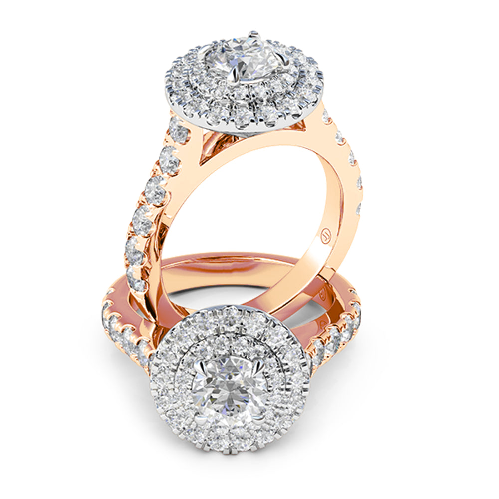 Elana Diamond Double Halo Engagement Ring