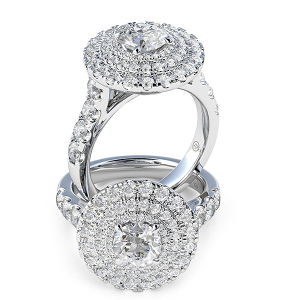 Anastasia Diamond Triple Halo Engagement Ring