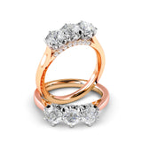 Amira Six Claw Diamond Trilogy Engagement Ring