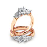 Martina Pear Diamond Trilogy Engagement Ring