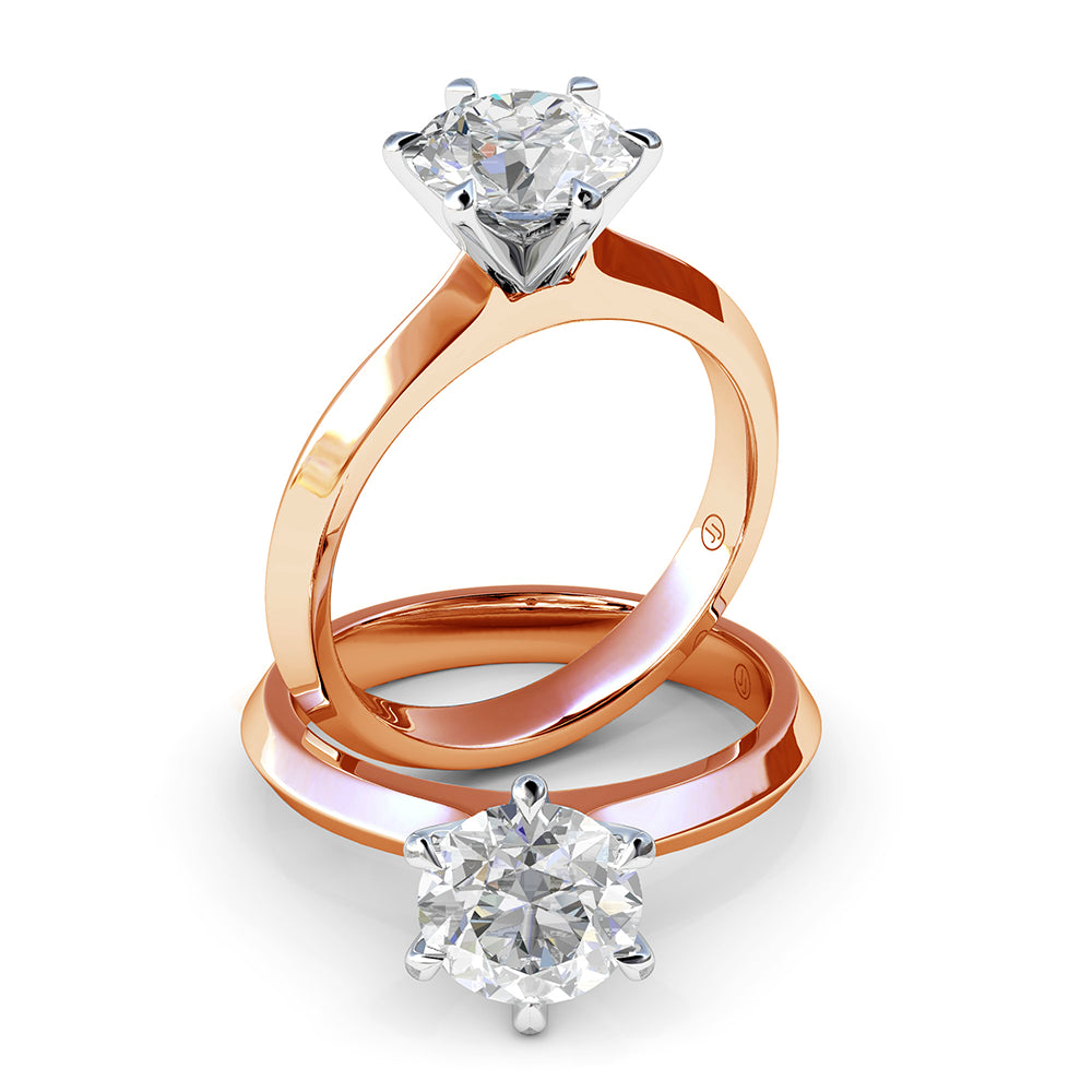 Audrey Six Claw Diamond Solitaire Engagement Ring