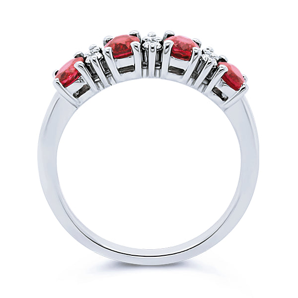 18ct Natural AAA-Grade Ruby & Diamond Ring