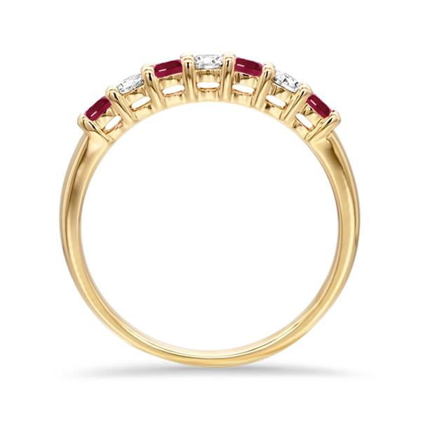 18ct Natural Ruby and Diamond Aura Celebration Ring