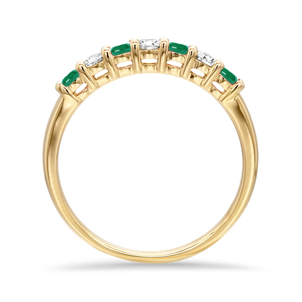 18ct Natural Emerald and Diamond Aura Celebration Ring