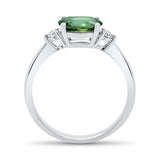 14ct Bluish-Green Australian Sapphire & Diamond Ring