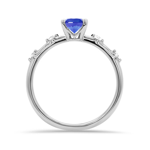 Tanzanite and Diamond Embers Ring in 9ct Gold