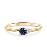 Australian Sapphire and Diamond Duo Ring in 9ct Gold