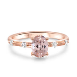 Morganite and Diamond Embers Ring in 9ct Gold