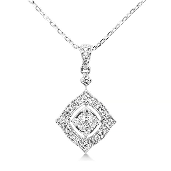 18ct Four-Points Diamond Pendant