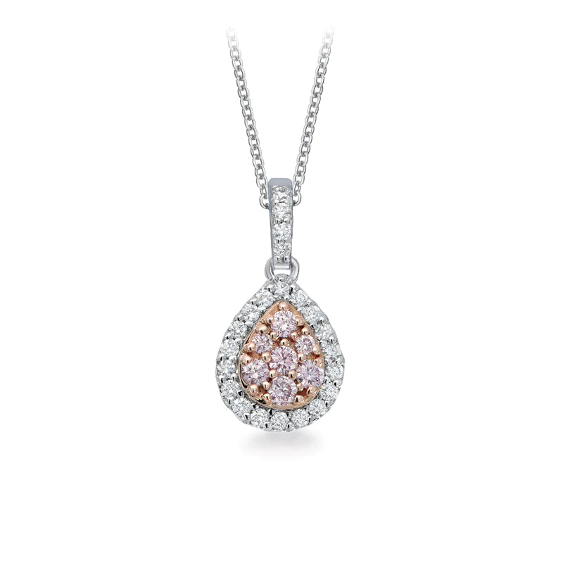 BLUSH Penelope Argyle Pink & White Diamond Necklace