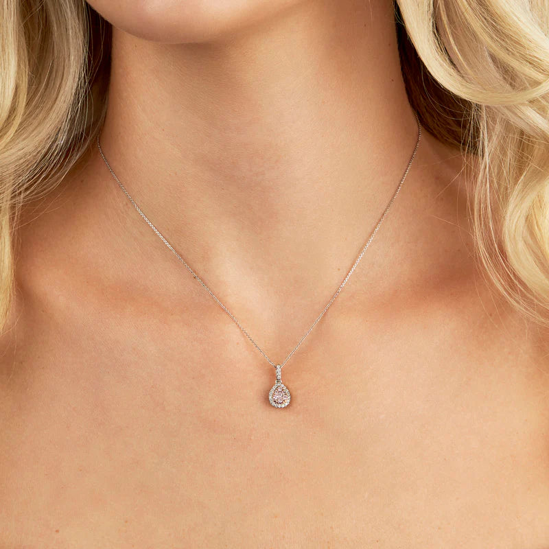 BLUSH Penelope Argyle Pink & White Diamond Necklace