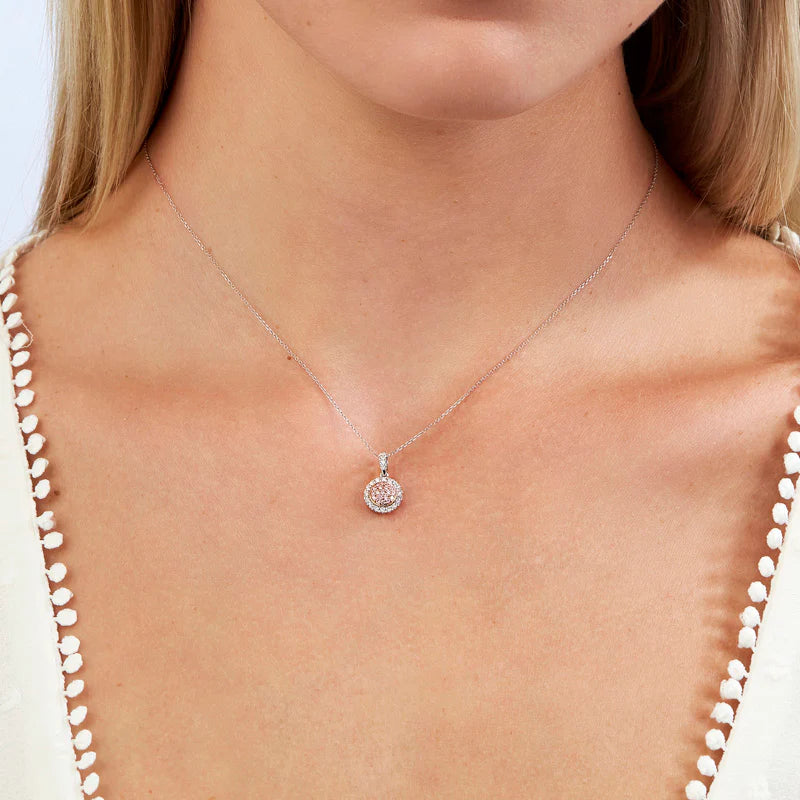 BLUSH Katherine Argyle Pink & White Diamond Necklace