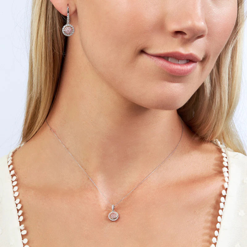 BLUSH Katherine Argyle Pink & White Diamond Necklace