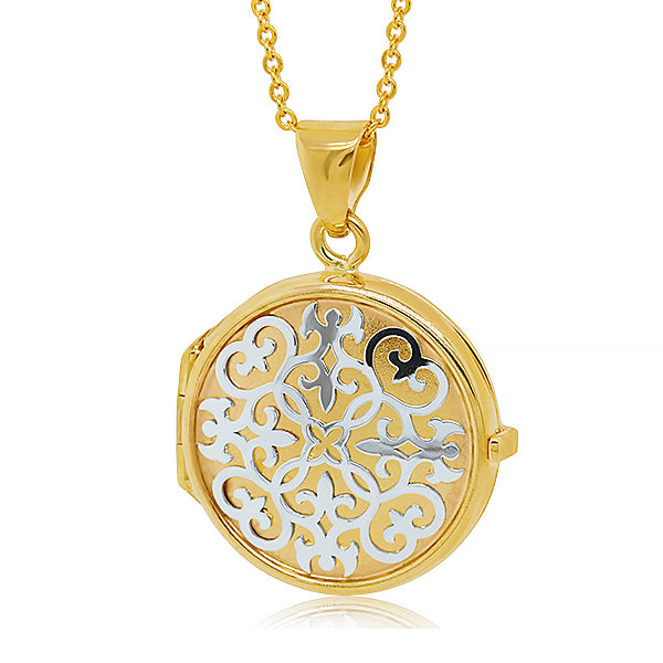 Round gold online locket