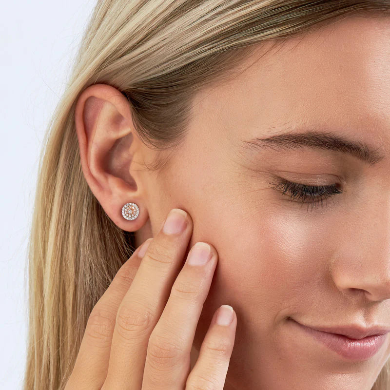 BLUSH Ayla Argyle Pink Diamond Earrings