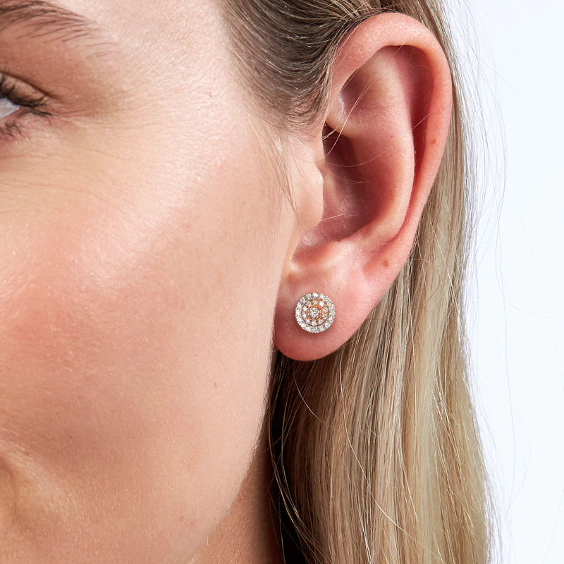 BLUSH Ayla Argyle Pink Diamond Earrings
