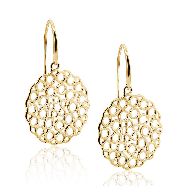 9ct Polka Dot Drop Earring