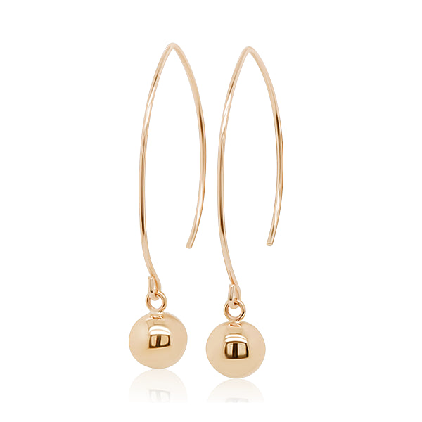 9ct Hand-Polished 8mm Ball Earrings