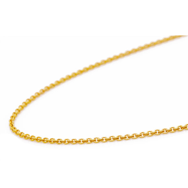 Light Cable Chain Necklace in 9ct Yellow Gold