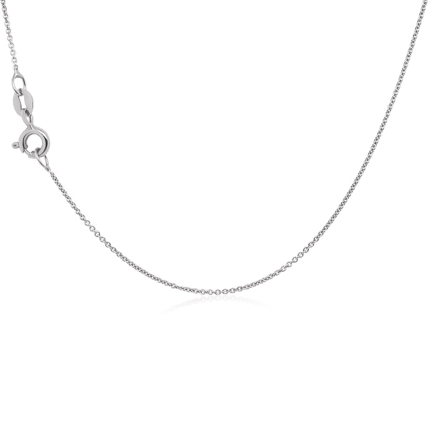 Light Cable Chain Necklace in 9ct White Gold