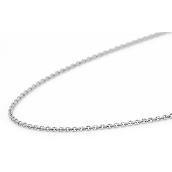 Light Cable Chain Necklace in 9ct White Gold