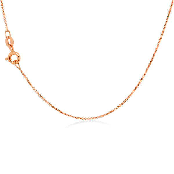 Light Cable Chain Necklace in 9ct Rose Gold