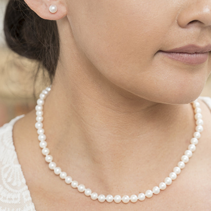 IKECHO Annie 6-6.5mm Round Freshwater Pearl Necklace 45cm