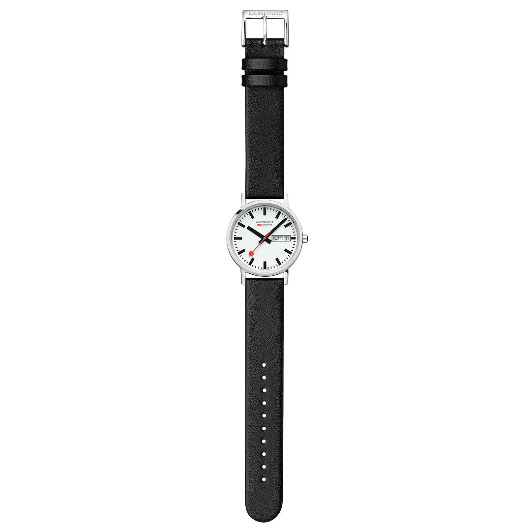 Mondaine 36mm Classic Day-Date Watch