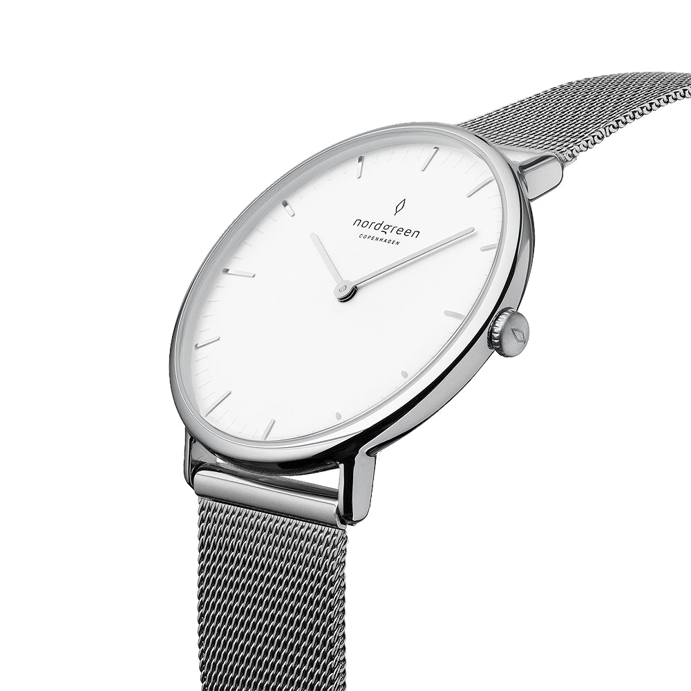 NORDGREEN Native 28mm Silver White Wristwatch