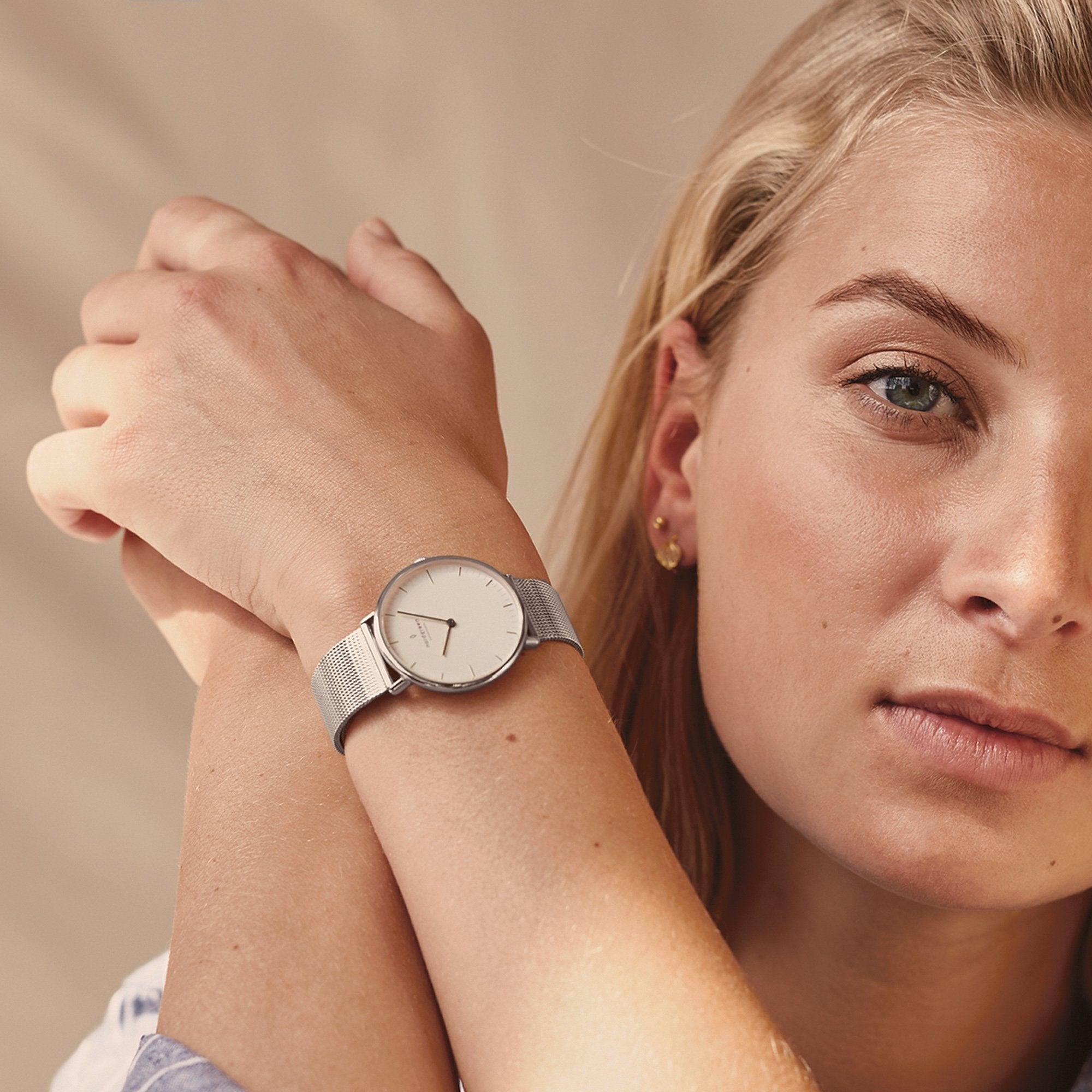 NORDGREEN Native 28mm Silver White Wristwatch