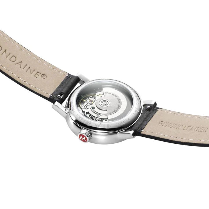 MONDAINE White Automatic Steel EVO2 Watch