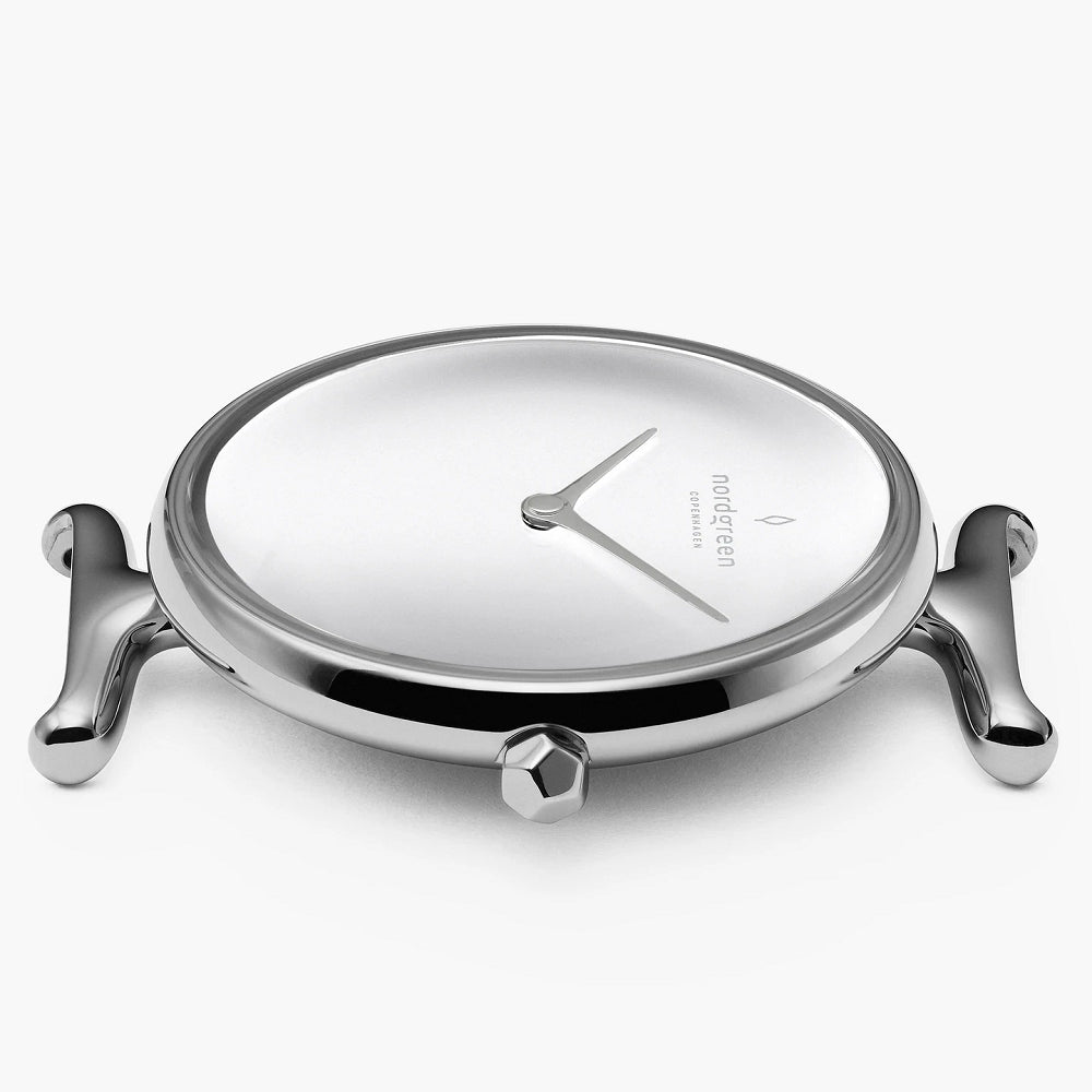 NORDGREEN Unika 28mm Silver Brushed Silver Dial Wristwatch