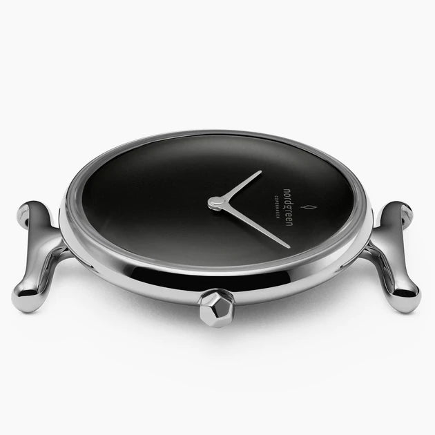 NORDGREEN Unika 32mm Silver Black Dial Wristwatch