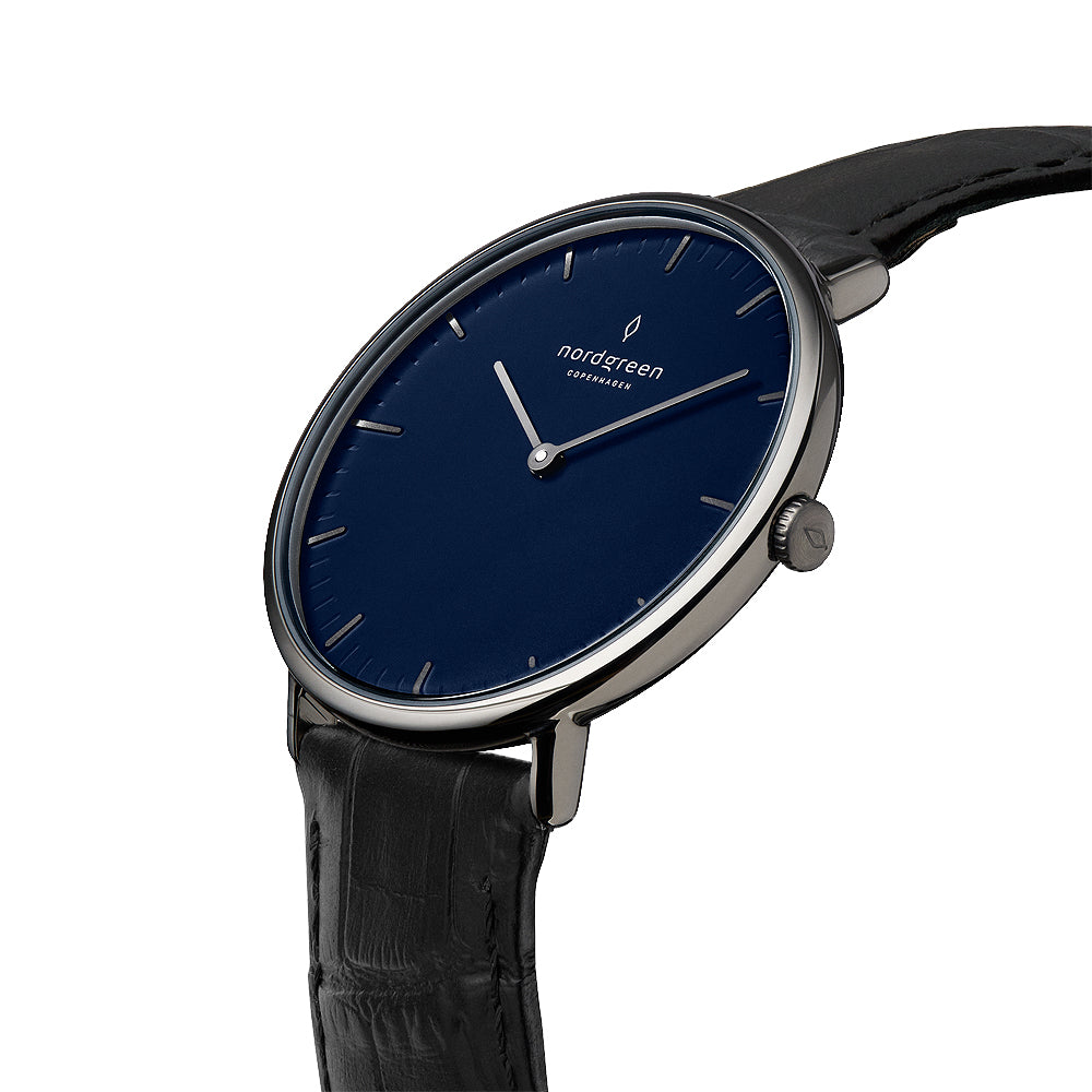 NORDGREEN Native 40mm Gunmetal Navy Wristwatch