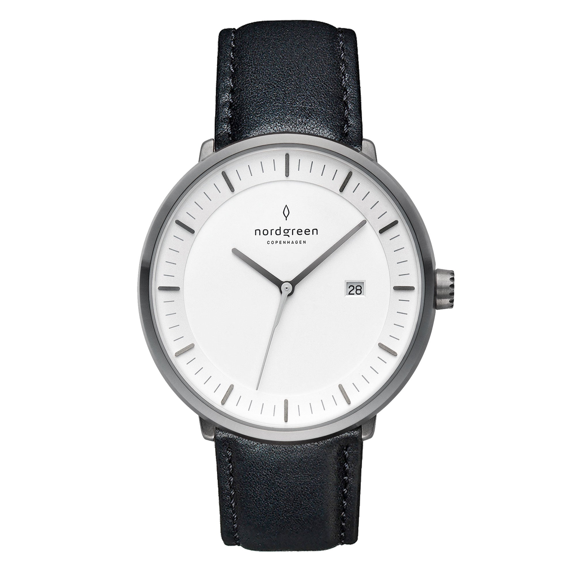 NORDGREEN Philosopher 40mm Silver White Wristwatch