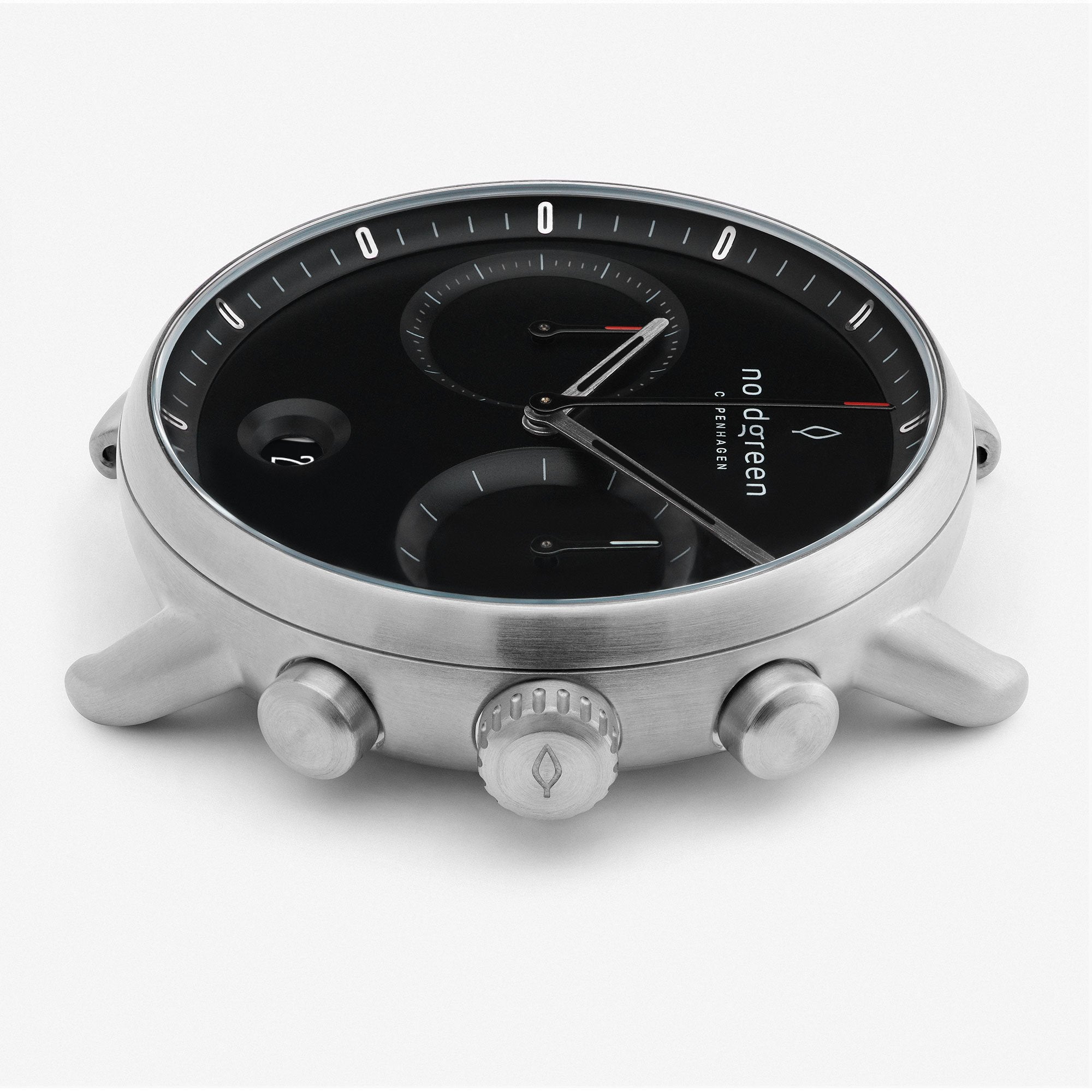 NORDGREEN Pioneer 40mm Silver Black Chronograph