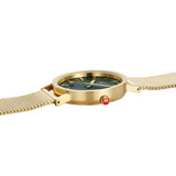 MONDAINE Forest Green Classic 36mm Gold Watch