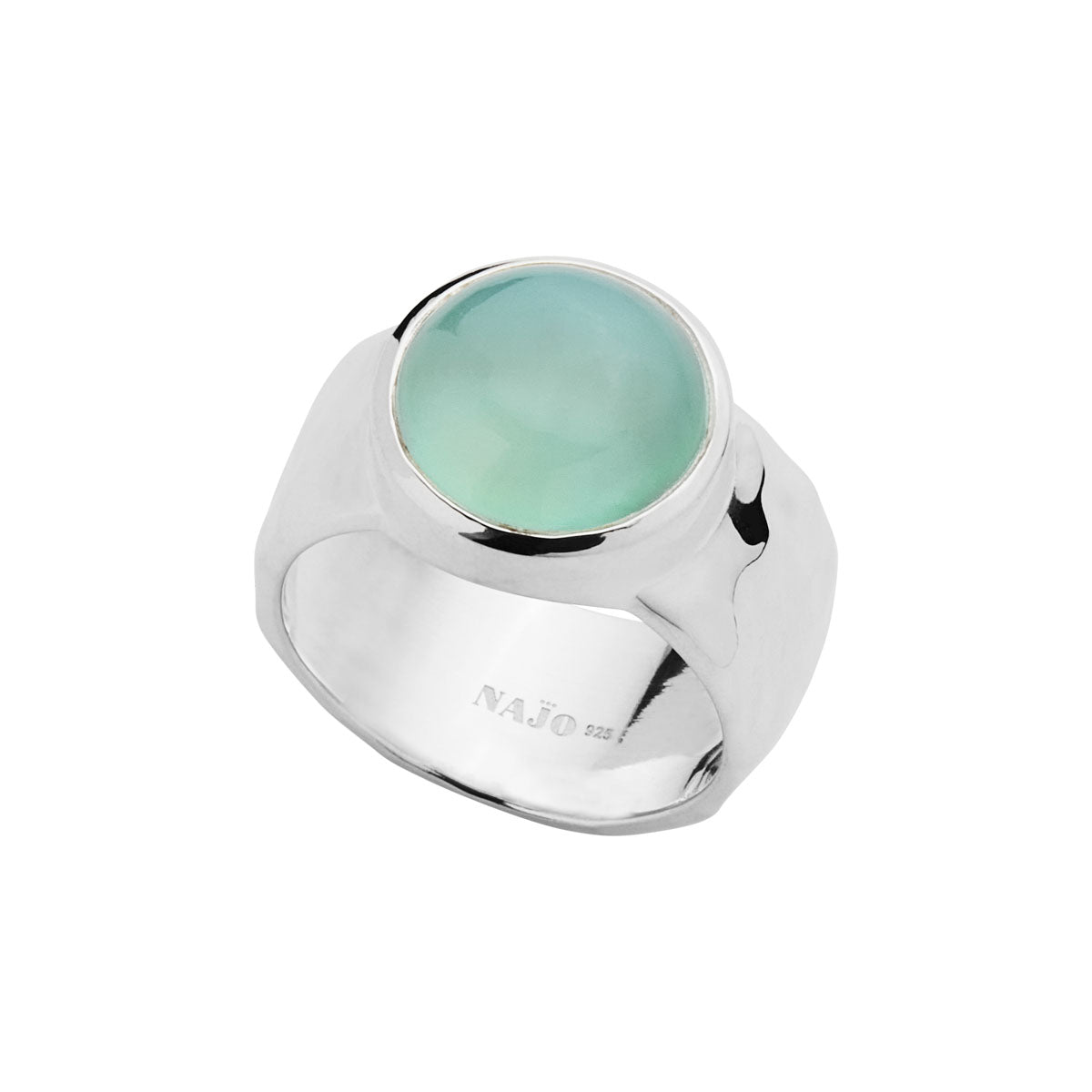 NAJO Chroma Silver Aqua Chalcedony Ring R7265