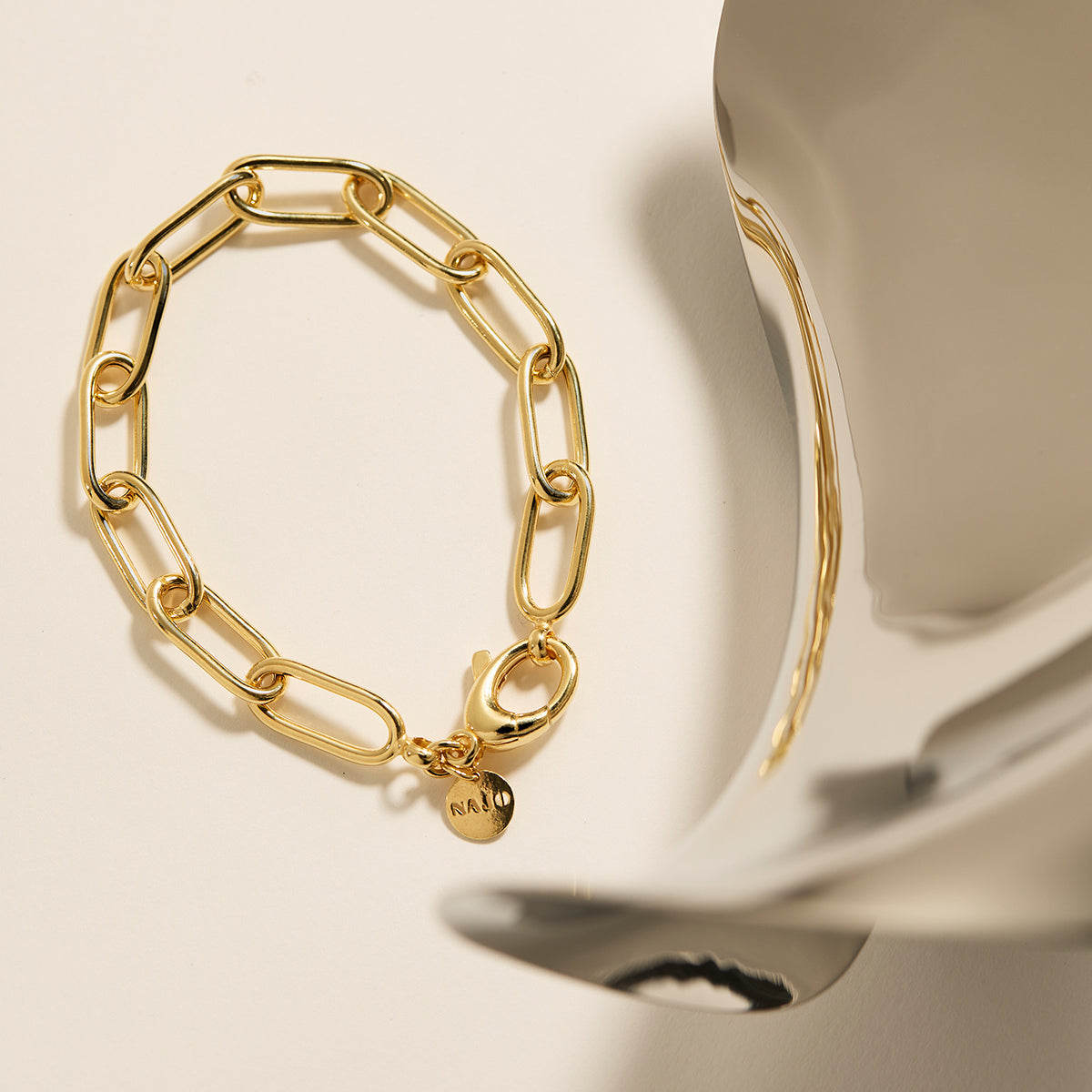 NAJO Gold Vista Large Link Bracelet