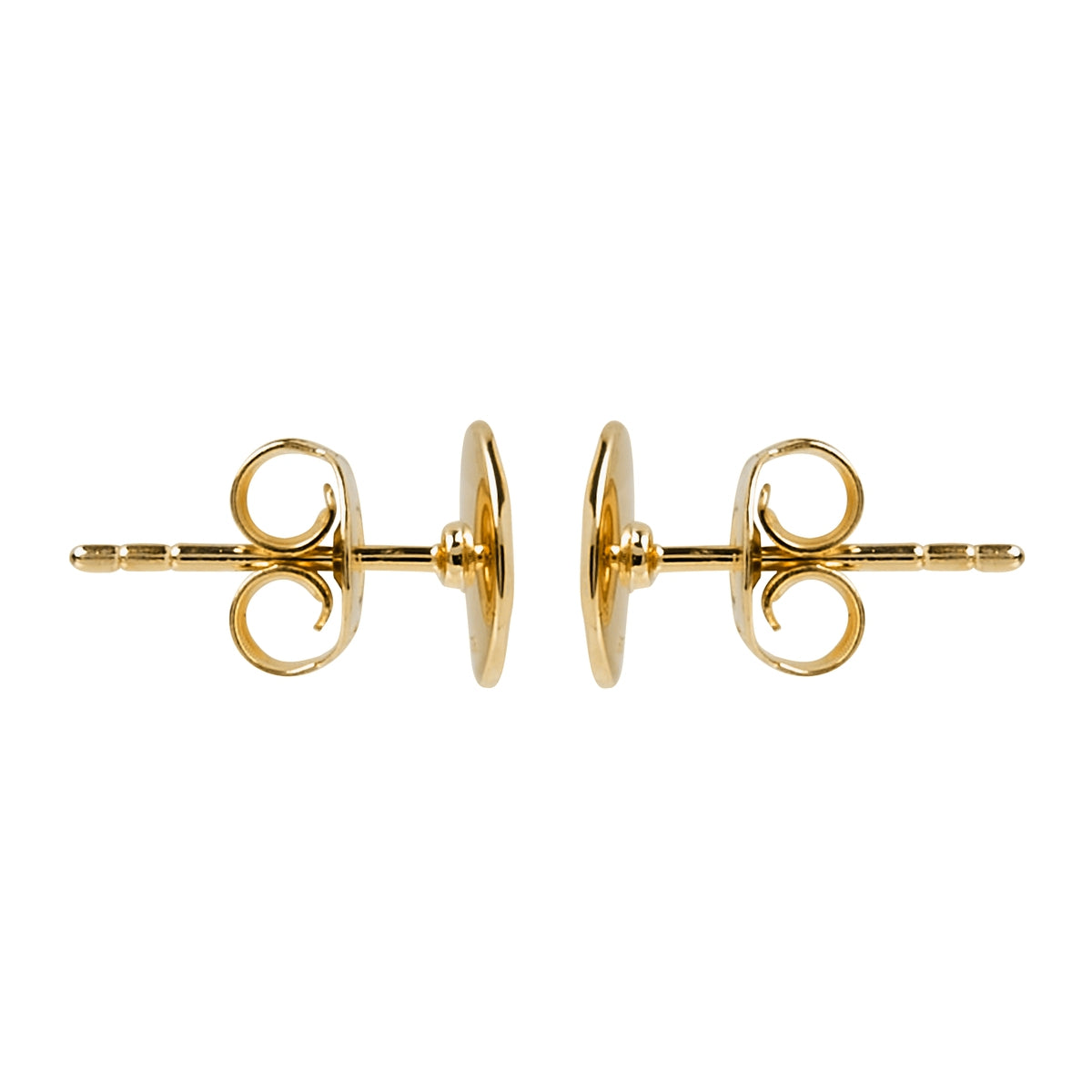 NAJO Double Beat Yellow Gold Stud Earring